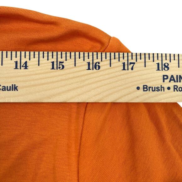 J Jill Top Womens Large Orange 100% Pima Cotton Crew-neck Shirttail Tee - Picture 8 of 14
